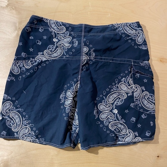Joe Boxer Navy Paisley Swim Shorts XXL (44-46) (MX) - Picture 7 of 8